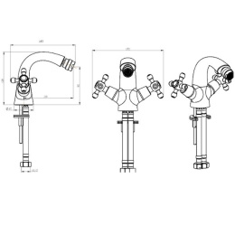 Фото Смеситель для биде Boheme Brillante Presente (356) хром