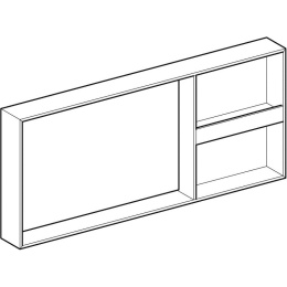 Зеркало Geberit Citterio 500.571.JI.1, 135 х 60 см, со светодиодной подсветкой, корпус бежевый дуб