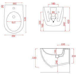 Биде подвесное ArtCeram File (FLB001 01 00) белый