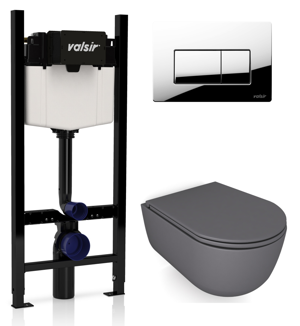 KIT VSCR 7334GM Slim P1 Комплект инсталляции 4 в 1, WINNER S BLOCK VS0853202, унитаз DREAM 7334GM, к