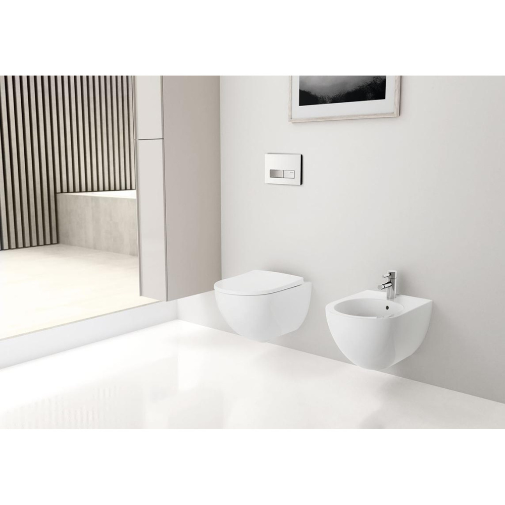 Geberit Acanto 500.128.21.A Комплект инсталляция и унитаз подвесной безободковый, цвет унитаза: белы