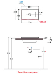 Фото Раковина встраиваемая Globo Forty3 (FO056.BI) белый