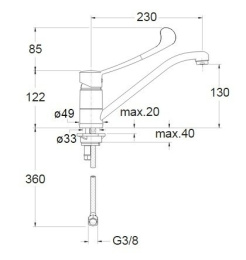 Cristina Quadri QM12751 Смеситель для ванны