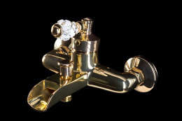 Фото Смеситель для ванны Boheme Vogue Crystal (213-CRST) золото