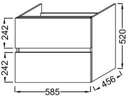 Тумба под раковину Jacob Delafon Tolbiac 60 EB2381-E75 подвесная Дуб давос
