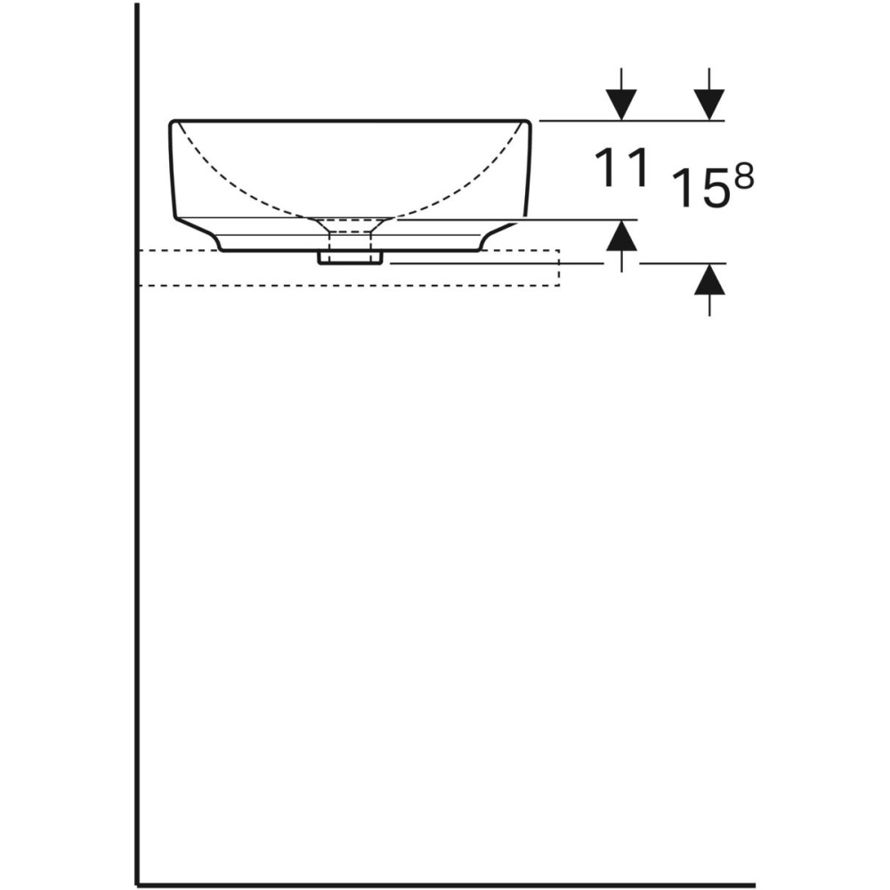 Geberit Variform 500.768.01.2 Раковина, встраиваемая сверху, накладная