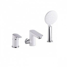 Фото Смеситель на борт ванны IDDIS Cloud на 3 отверстия с керамическим дивертором CLOSB30i07