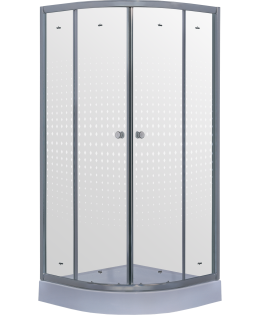 Душевой уголок Timo TL 100x100 TL-1101R профиль Хром стекло прозрачное с рисунком