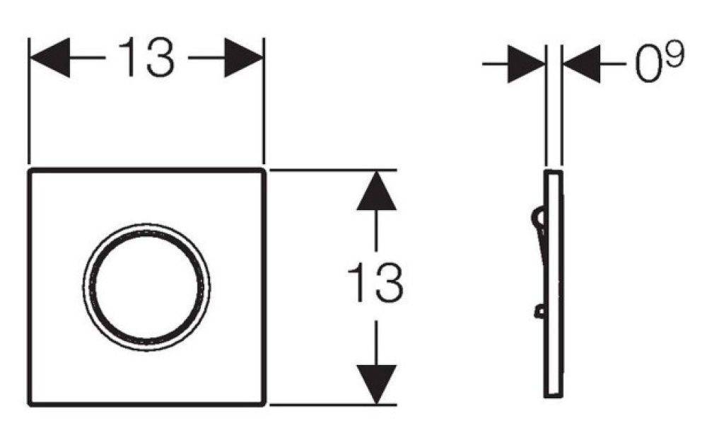 Кнопка смыва Geberit Sigma 01 (116.021.46.5) серый