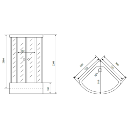 Душевая кабина 80x80x220 Timo (T-6680 S) Без гидромассажа, акрил, Поддон средний