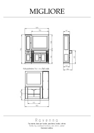 Фото Migliore Ravenna 27064 База д/пенала SX, AVORIO/дек.FOGLIA ORO,