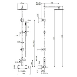 Душевая система Fima Carlo Frattini Spillo Steel (F3075/2INOX) нержавеющая сталь