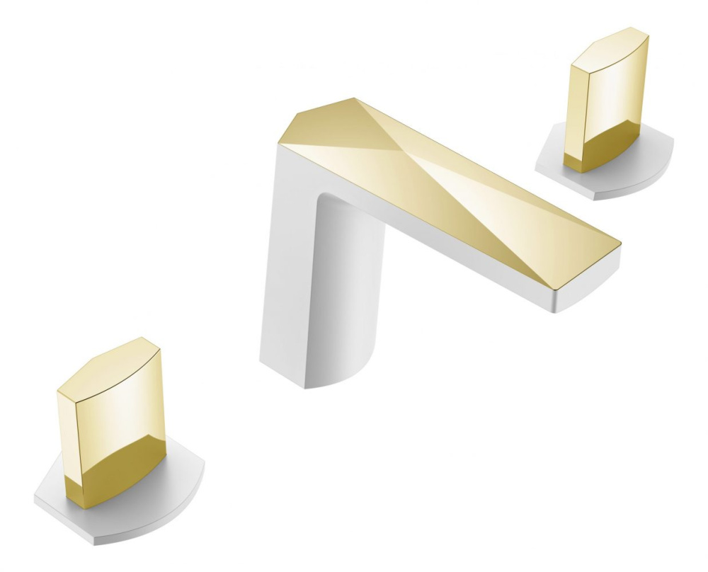 Смеситель врезной Boheme Venturo (150-WG-ICE) белый, золото