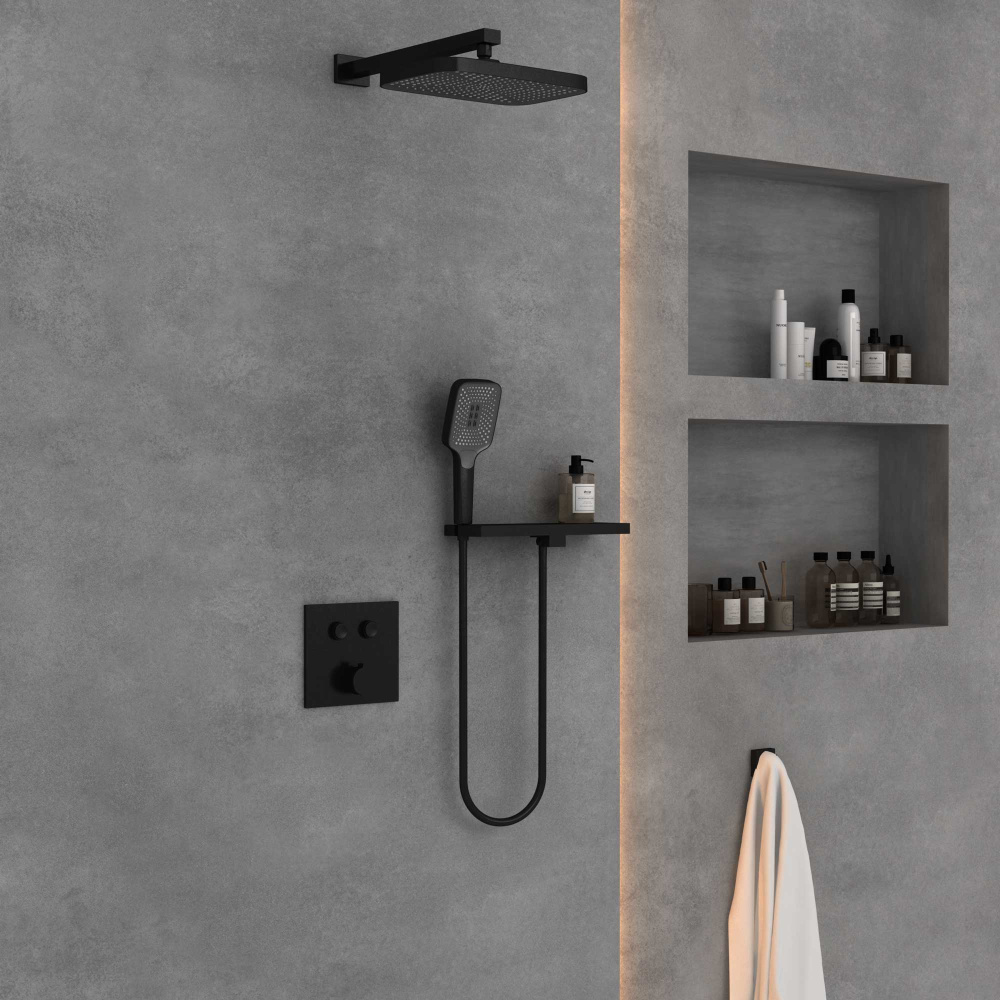 Фото Душевой комплект Vincea (VSFW-4211RMB) черный матовый