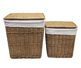 Корзина WasserKraft Ammer WB-370-M средняя для белья с крышкой