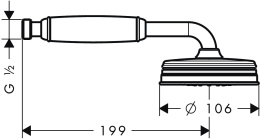 Ручной душ Hansgrohe Axor Montreux 16320820 Ручной душ (шлиф.никель)