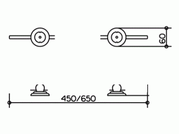 Держатели для стеклянной полки Keuco Astor 02110010000, хром