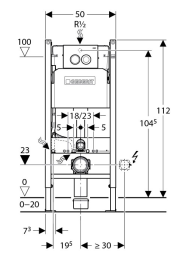 Инсталляция Geberit с унитазом Vitra D-Light 5910B003-1086, сиденье микролифт Vitra D-Light (458.122