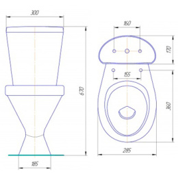 Унитаз-компакт 8397 ROSA 'ДЕТСКИЙ' цвет белый