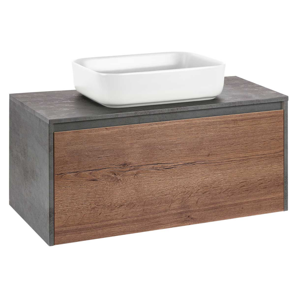 Фото База под накладную раковину Vincea Mesa (VMC-2MS100TB) T.Oak + Beton