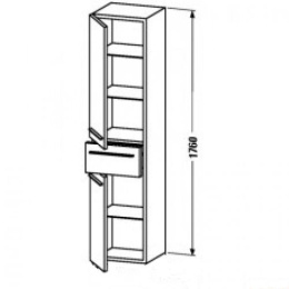 Пенал Duravit X-Large XL1131L2222, белый