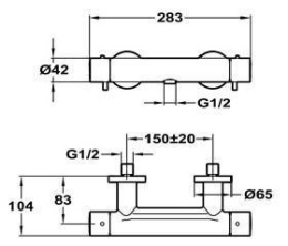 Фото Смеситель Teka Wind 2023102 Термостат для душа