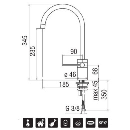 NOBILI Plus PL00113CR Смеситель для кухни (хром)