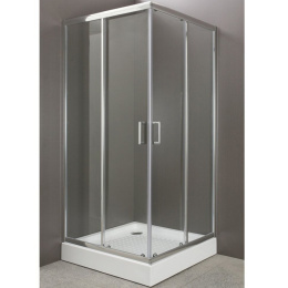 Душевой уголок BelBagno Uno UNO-A-2-90-Cr, 90 х 90 х 185 см, стекло прозрачное/матовое