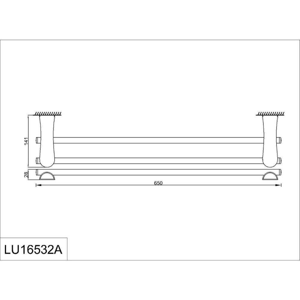 Полотенцедержатель двойной RUSH Luson LU16532A