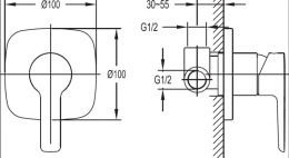 Смеситель Cezares TESORO-F-DIM-01 для душа