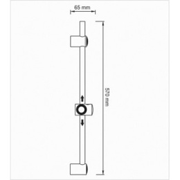 Душевая штанга WasserKRAFT A012, матовый хром