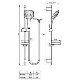 Душевой гарнитур Ideal Standard IdealRain Cube (B0014AA)