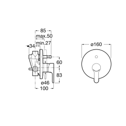 Смеситель для ванны с душем Roca L20 (5A0A09C00) хром
