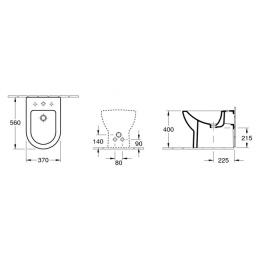 Биде напольное 74100001 VILLEROY&BOCH SUBWAY