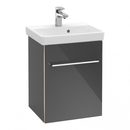 Villeroy Boch Avento A88700B3 Тумба под раковину 430х352 мм петли левые (чёрное стекло)