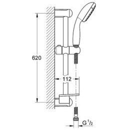 Grohe Eurosmart 124422 Комплект смесителей с душем термостат для ванны, смеситель для раковины, душе