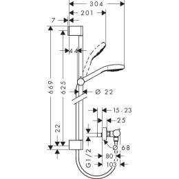 Душевой гарнитур Hansgrohe Croma (27013400) хром
