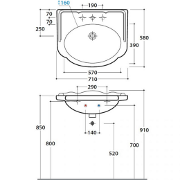 Фото Раковина Globo Paestum (PA006.BI*1) белый