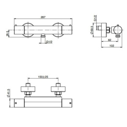 Термостат для душа F4275/1CR FIMA Carlo Frattini FIMATHERM