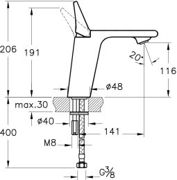 Смеситель для раковины Vitra Memoria (A42329) хром