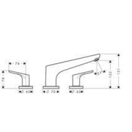 Смеситель на борт ванны 31935000 Hansgrohe Focus