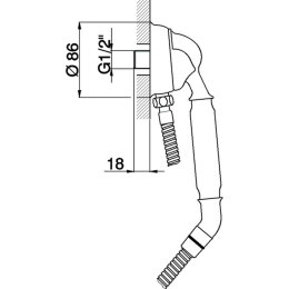 Фото Душевой гарнитур Cisal Arcana Toscana TS00303027, бронза