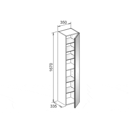 Пенал Keuco Royal Reflex 34030YY0002