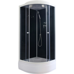 Фото Душевая кабина 85x85x215 Parly (CM86) черный, Без гидромассажа, ABS-пластик, Поддон средний