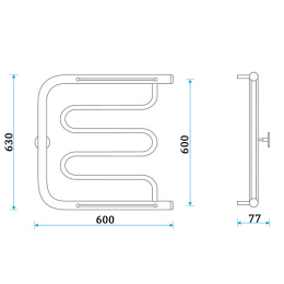 Водяной полотенцесушитель Energy Vega 60х60