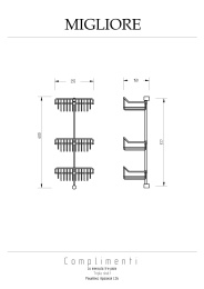 Migliore COMPLEMENTI 22028 Решетка тройная L26xP15xH60 см., бронза