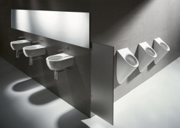 Фото Писсуар GSI Pura 39 769711 настенный, белый глянцевый