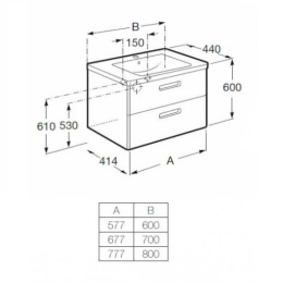 Фото Раковина 60 см Roca Gap (327472000) белый