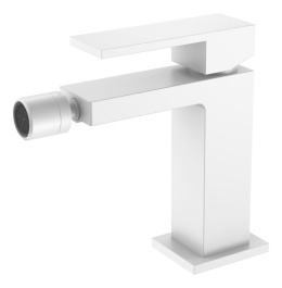 Фото Cмеситель для умывальника Boheme Qubic (476-MW) белый, матовый