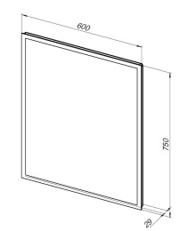 Фото Зеркало Aquanet Оптима (00288963) Белый
